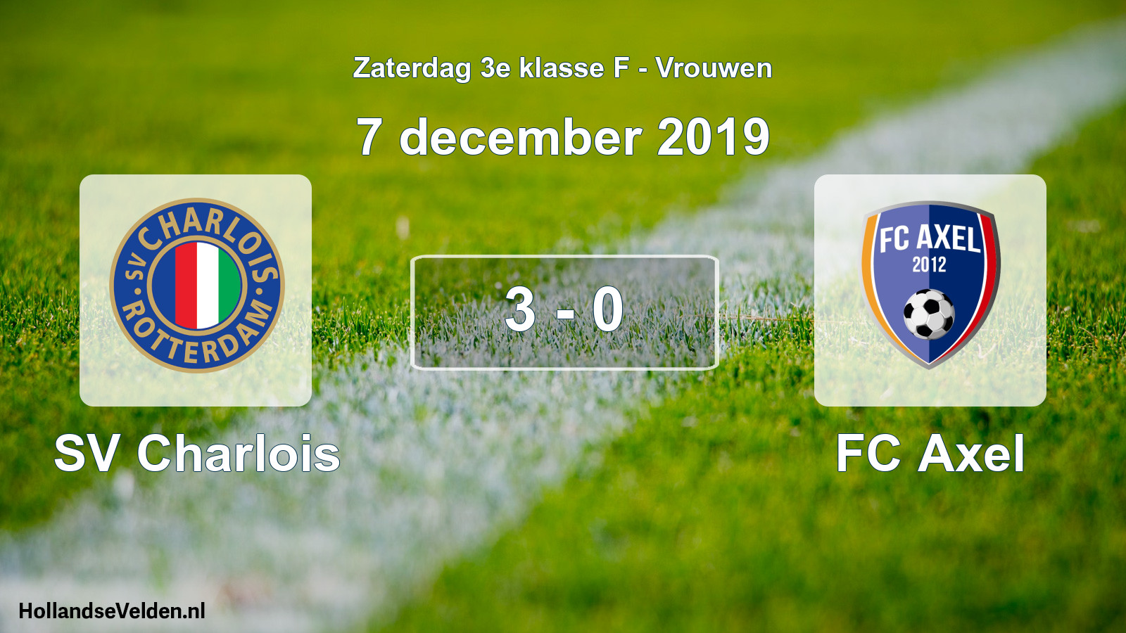 Total number of matches played: SV Charlois - FC Axel 3 - 0 (7 December 2019)