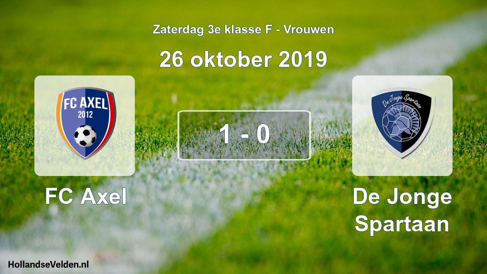 Total number of matches played: FC Axel - De Jonge Spartaan 1 - 0 (26 October 2019)