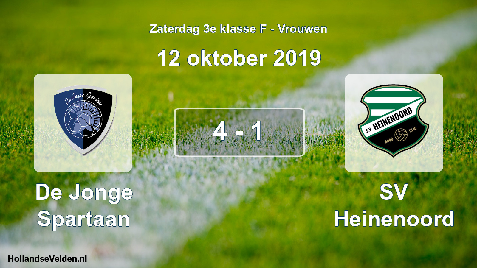 Total number of matches played: De Jonge Spartaan - SV Heinenoord 4 - 1 (12 October 2019)