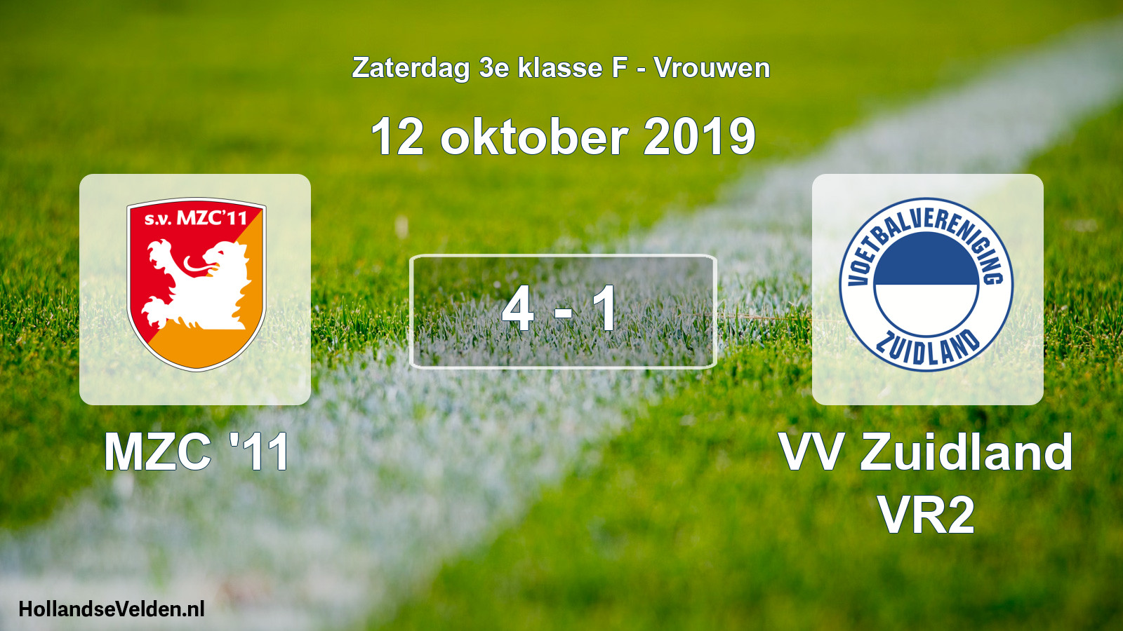 Total number of matches played: MZC '11 - VV Zuidland VR2 4 - 1 (12 October 2019)