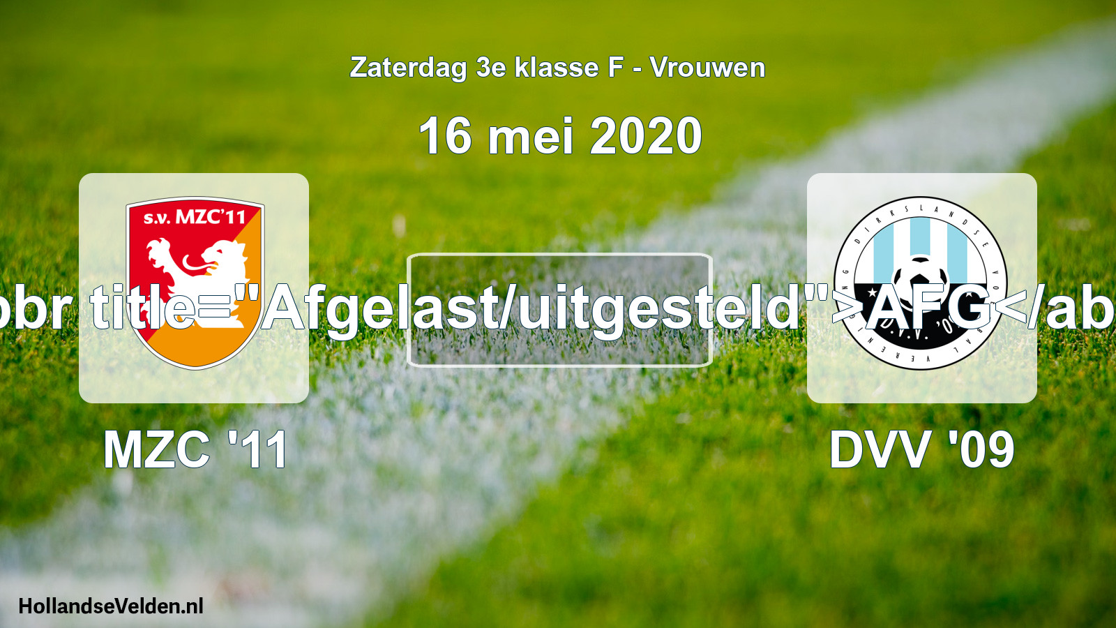 Scheduled Match: MZC '11 - DVV '09 (16 May 2020)