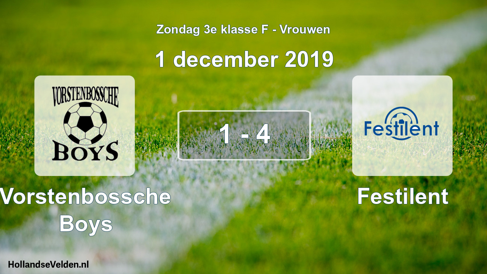 Gespeelde wedstrijd: Vorstenbossche Boys - Festilent 1 - 4 (1 december 2019)