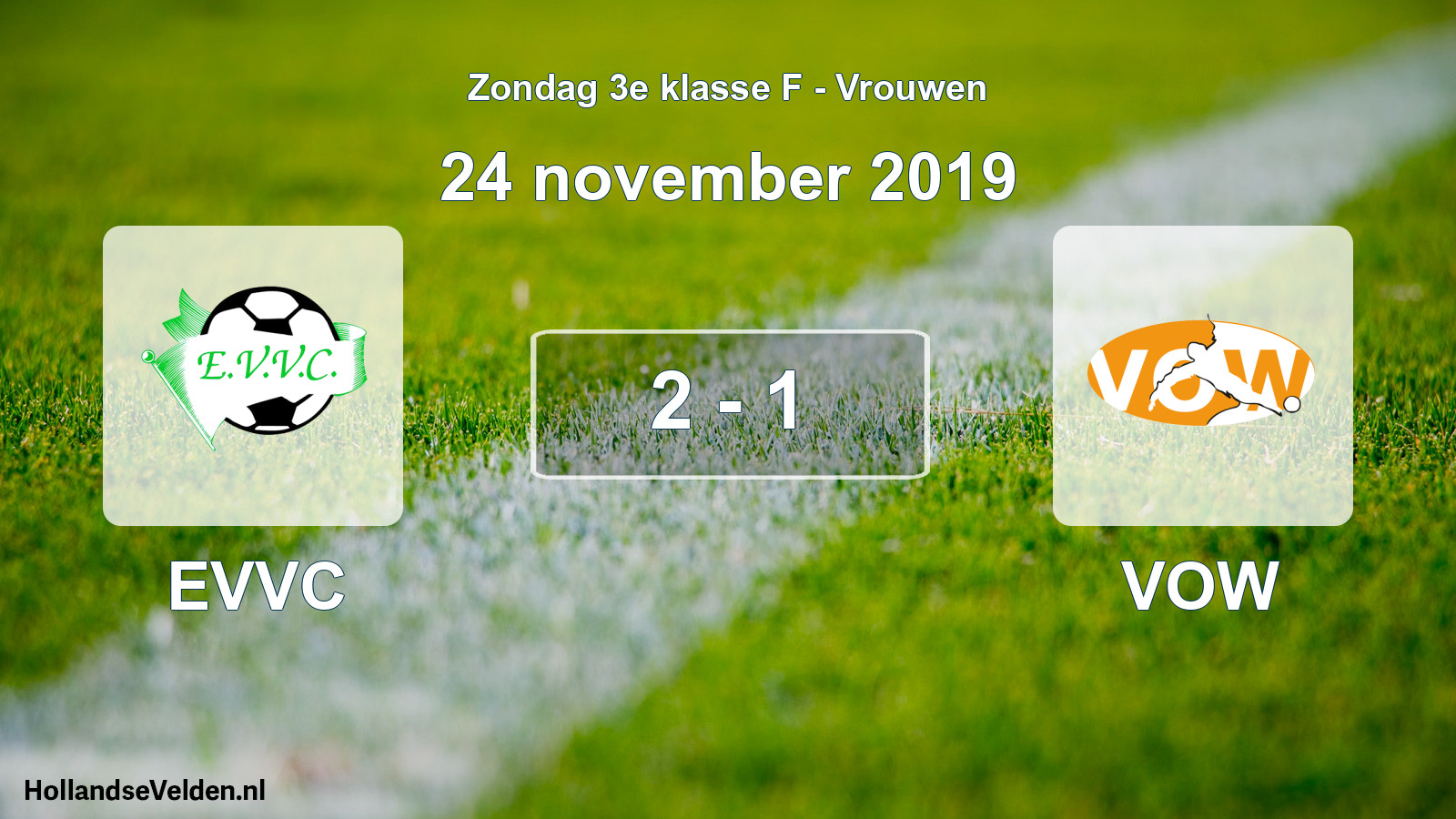 Gespeelde wedstrijd: EVVC - VOW 2 - 1 (24 november 2019)