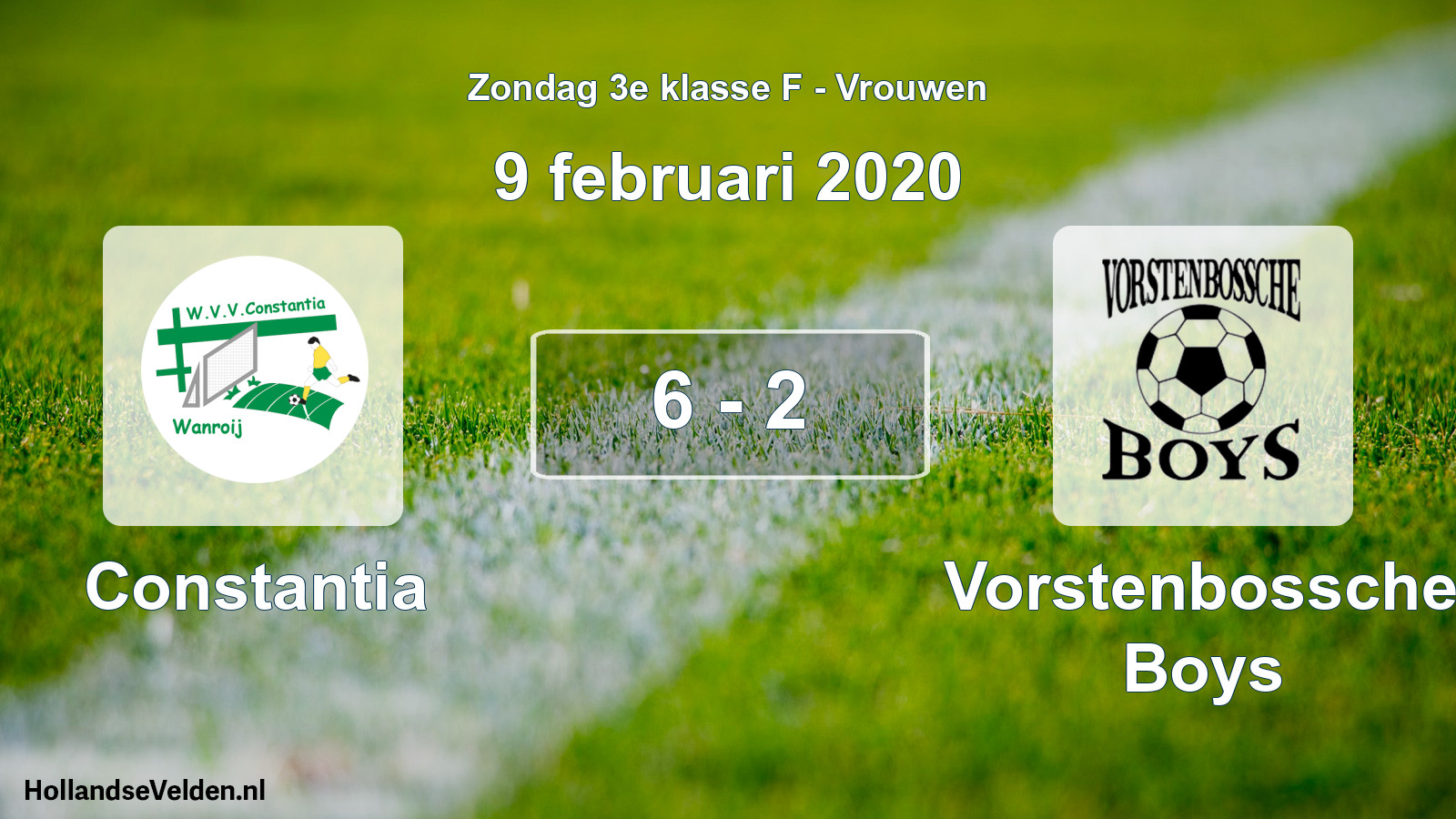 Gespeelde wedstrijd: Constantia - Vorstenbossche Boys 6 - 2 (9 februari 2020)
