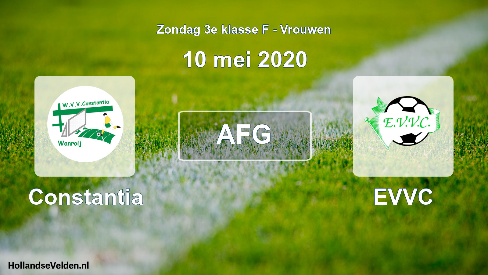 Geplande wedstrijd: Constantia - EVVC (10 mei 2020)
