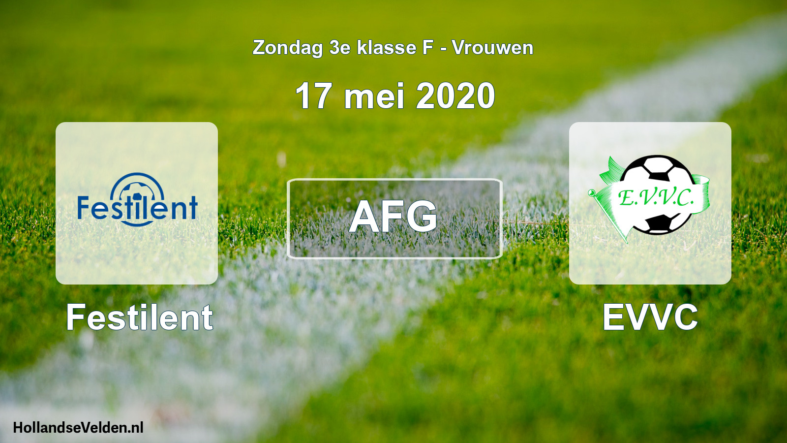 Geplande wedstrijd: Festilent - EVVC (17 mei 2020)