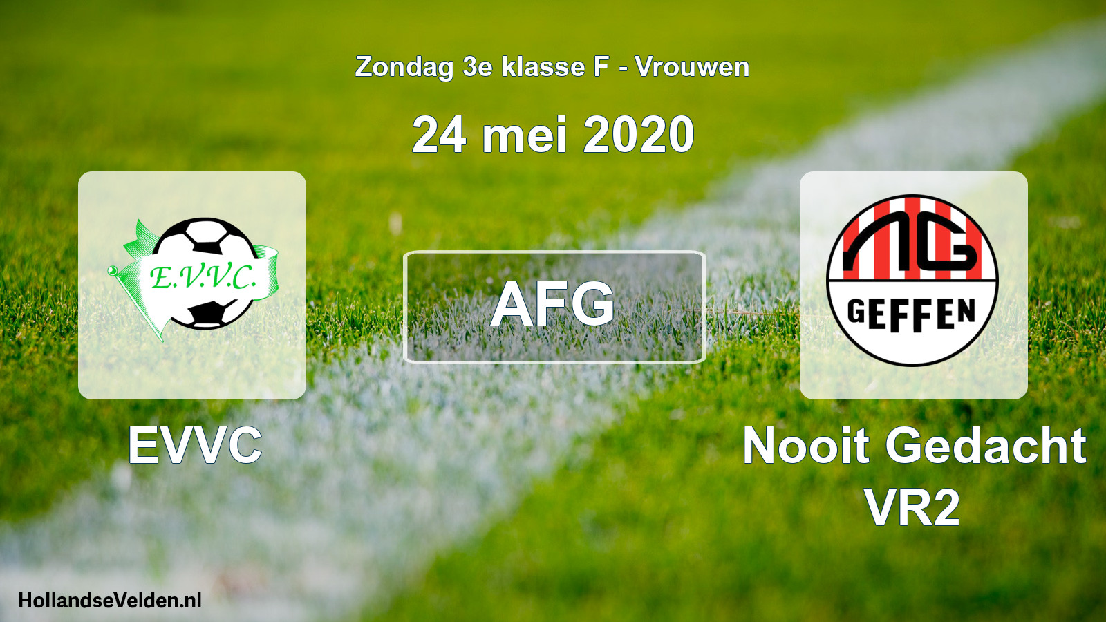 Geplande wedstrijd: EVVC - Nooit Gedacht VR2 (24 mei 2020)