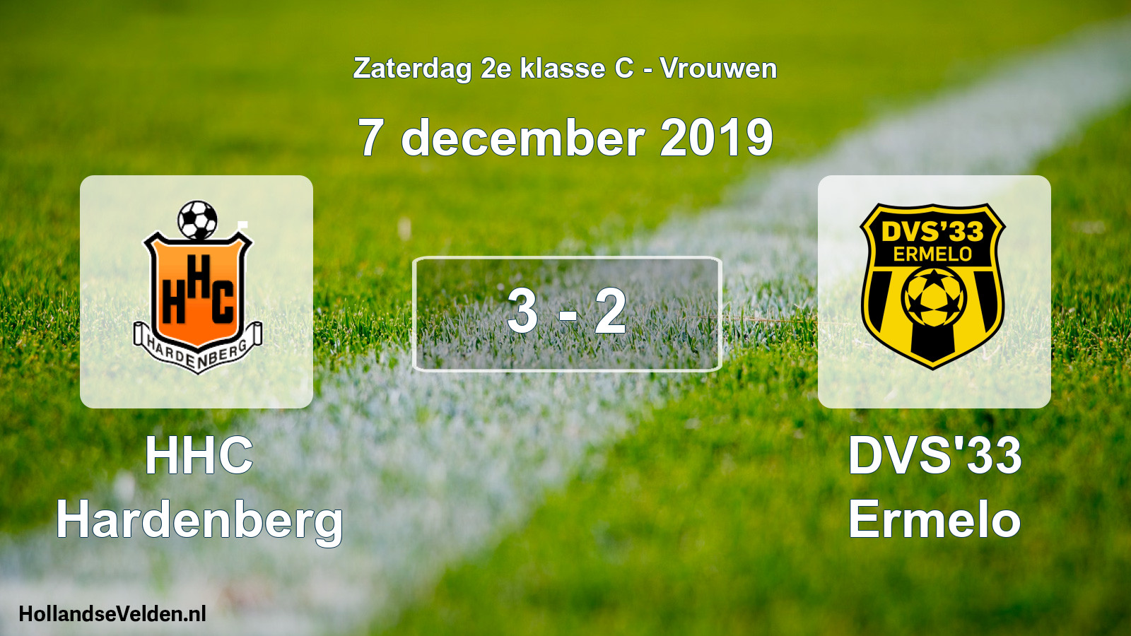 Total number of matches played: HHC Hardenberg - DVS'33 Ermelo 3 - 2 (7 December 2019)