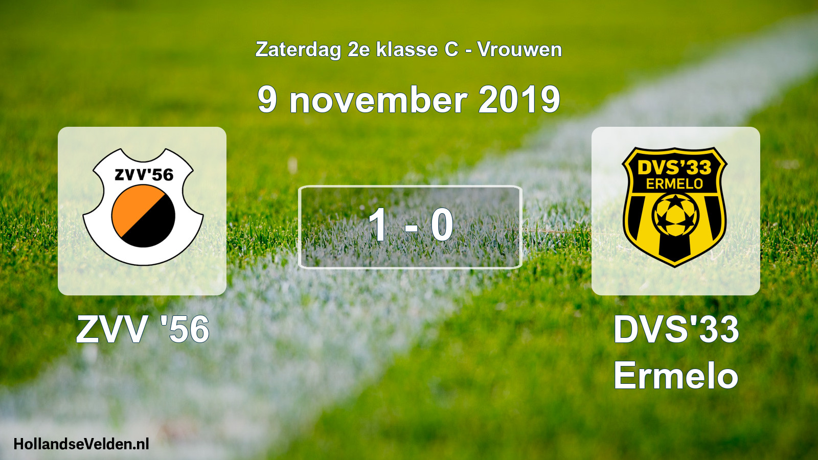 Total number of matches played: ZVV '56 - DVS'33 Ermelo 1 - 0 (9 November 2019)