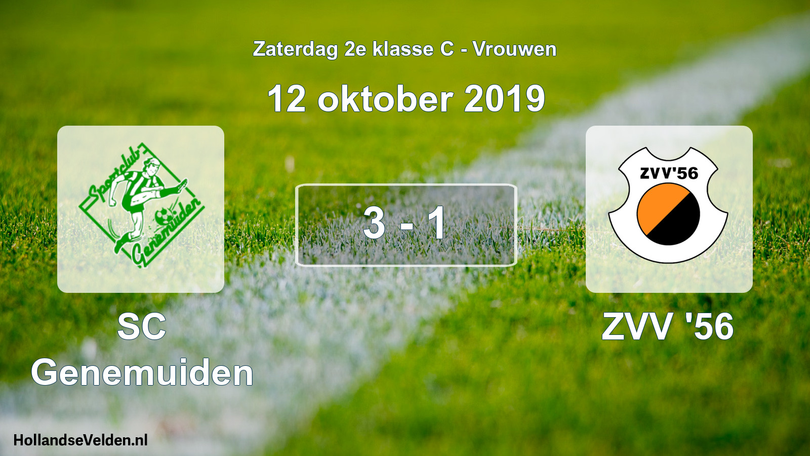 Total number of matches played: SC Genemuiden - ZVV '56 3 - 1 (12 October 2019)
