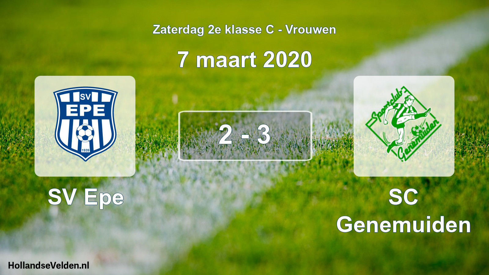 Total number of matches played: SV Epe - SC Genemuiden 2 - 3 (7 March 2020)