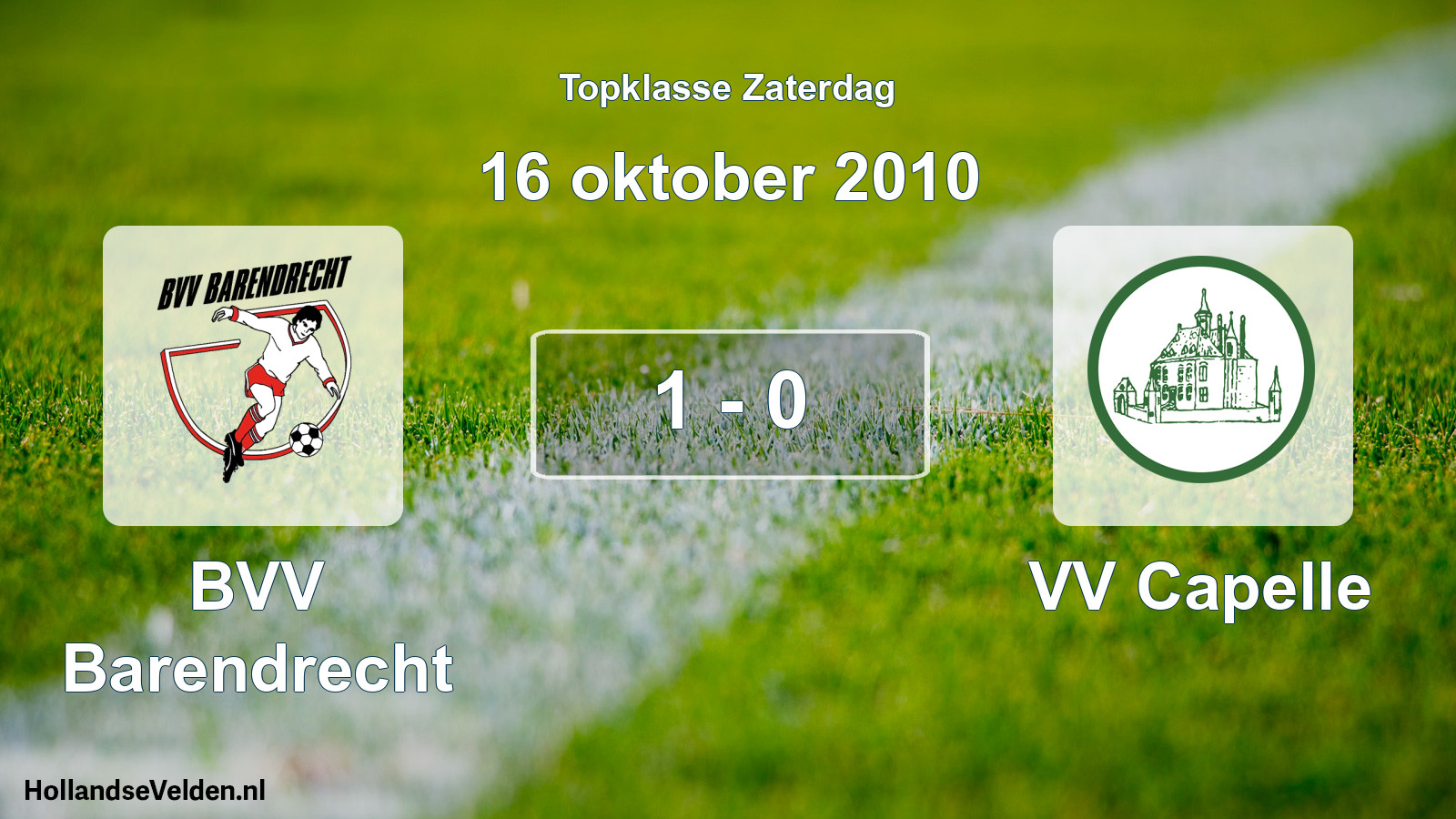 Total number of matches played: BVV Barendrecht - VV Capelle 1 - 0 (16 October 2010)
