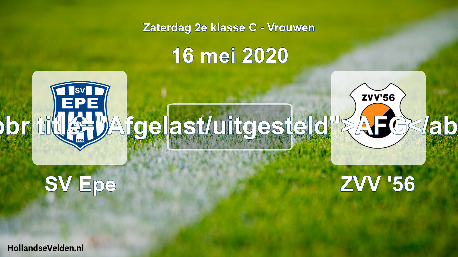 Scheduled Match: SV Epe - ZVV '56 (16 May 2020)