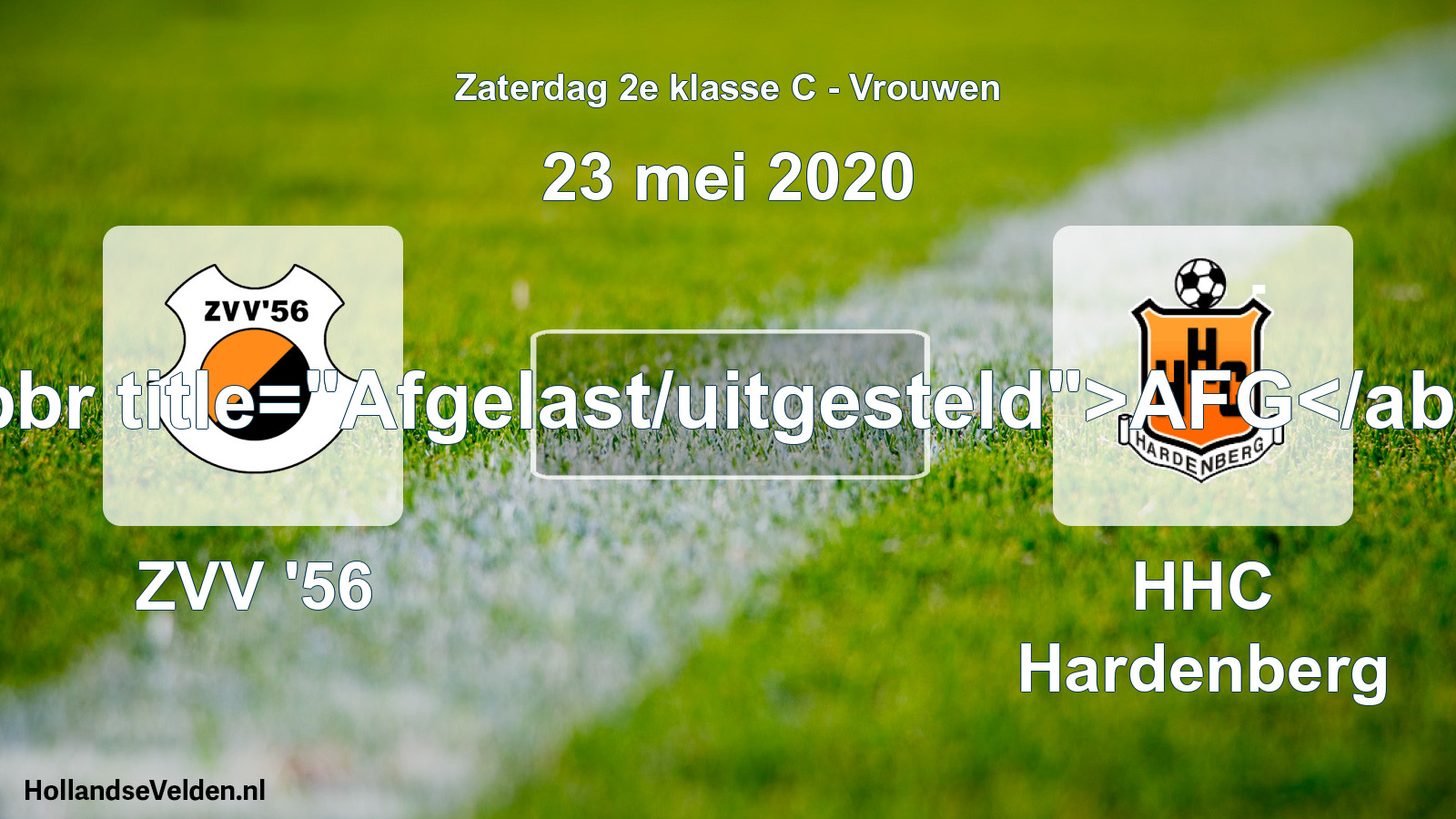 Scheduled Match: ZVV '56 - HHC Hardenberg (23 May 2020)
