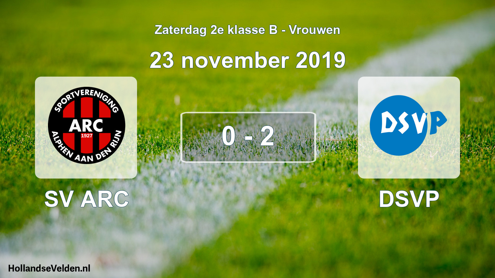 Total number of matches played: SV ARC - DSVP 0 - 2 (23 November 2019)