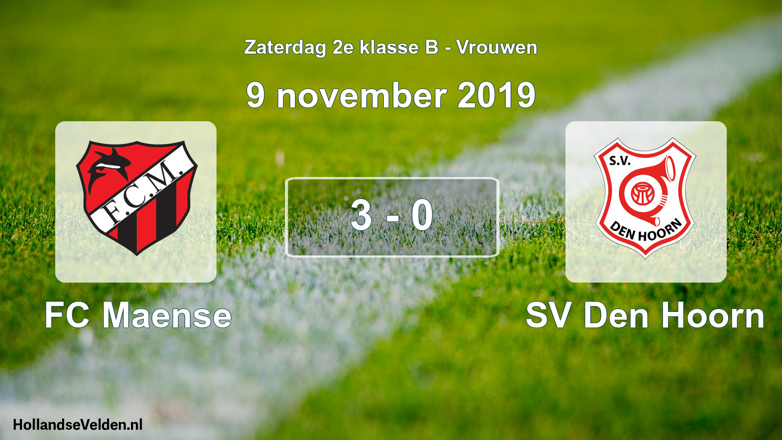Total number of matches played: FC Maense - SV Den Hoorn 3 - 0 (9 November 2019)