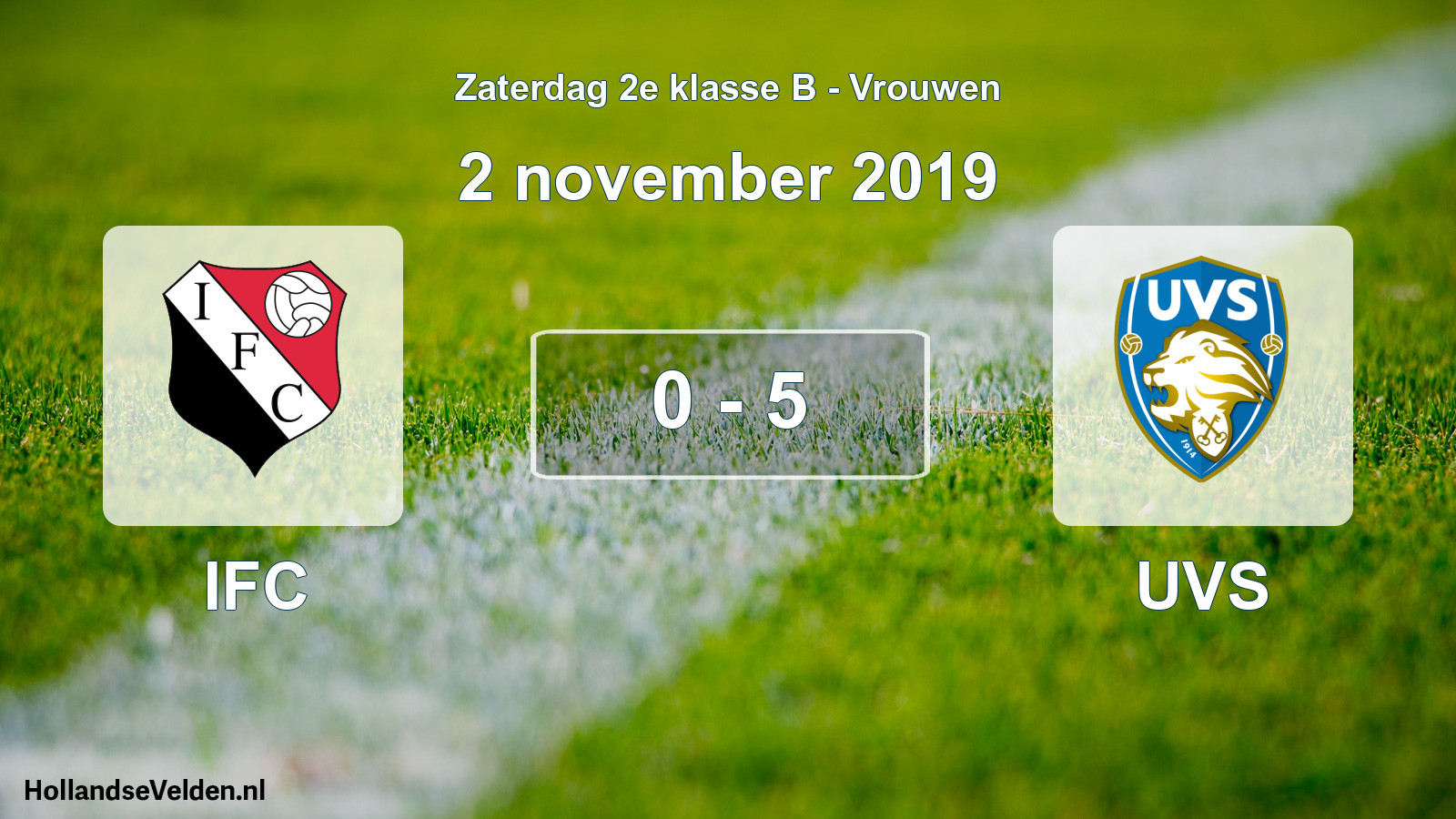 Total number of matches played: IFC - UVS 0 - 5 (2 November 2019)