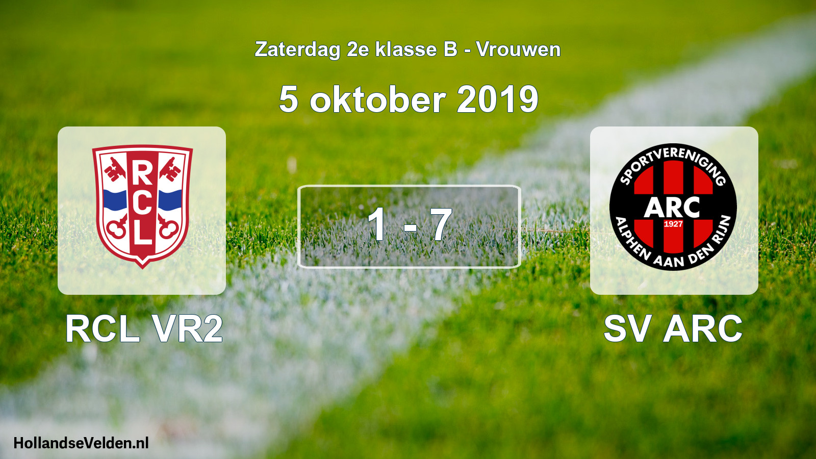 Total number of matches played: RCL VR2 - SV ARC 1 - 7 (5 October 2019)