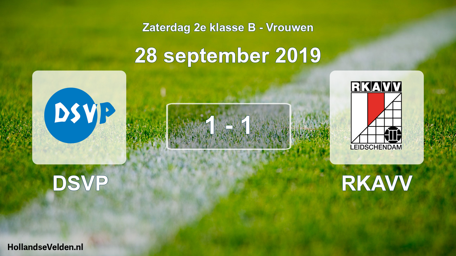 Total number of matches played: DSVP - RKAVV 1 - 1 (28 September 2019)
