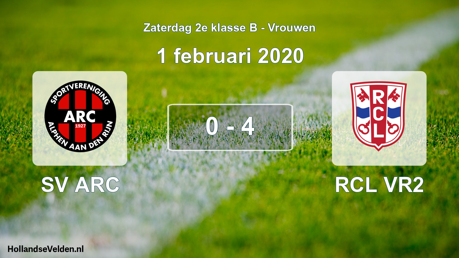 Total number of matches played: SV ARC - RCL VR2 0 - 4 (1 February 2020)