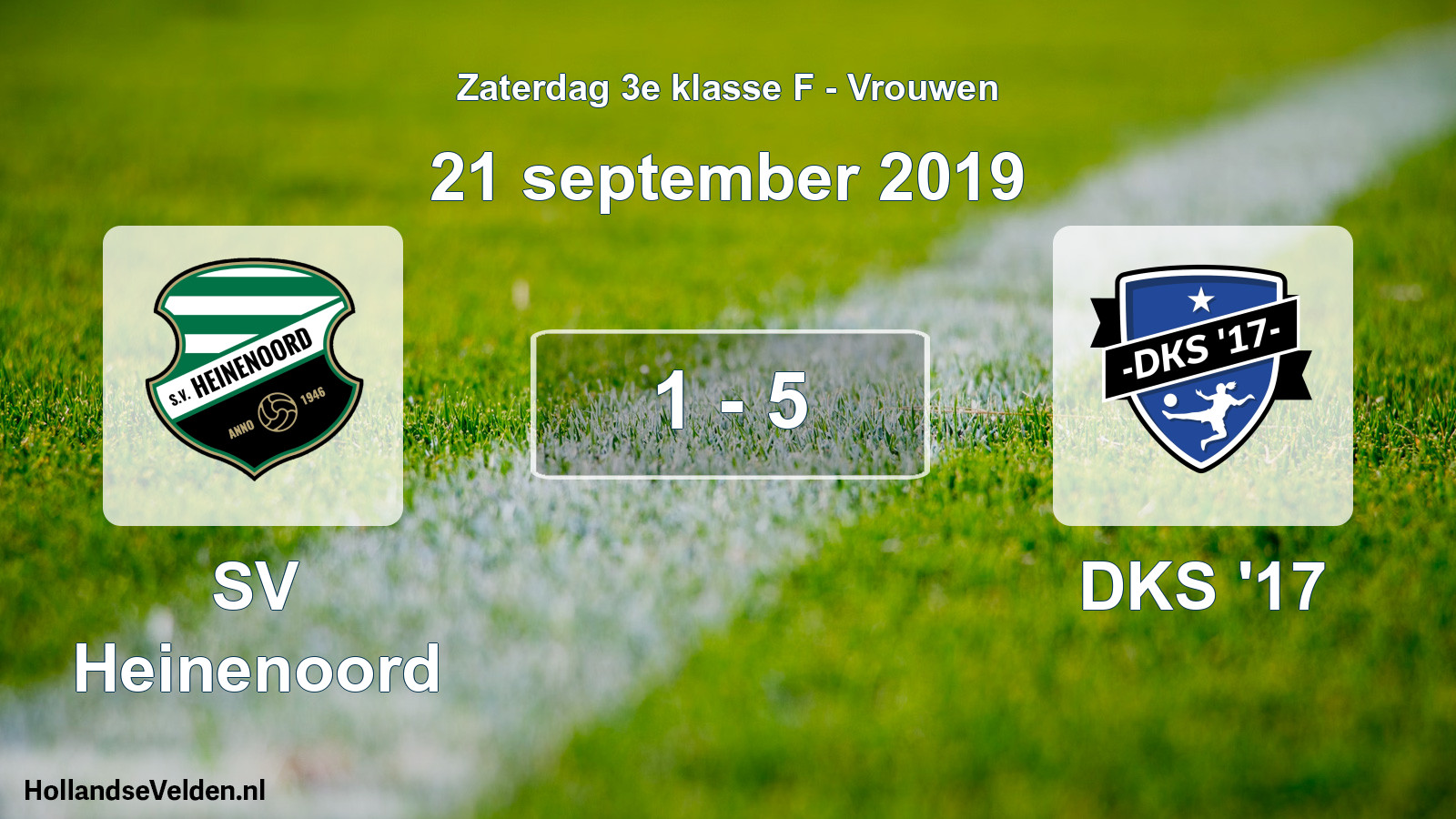 Gespeelde wedstrijd: SV Heinenoord - DKS '17 1 - 5 (21 september 2019)