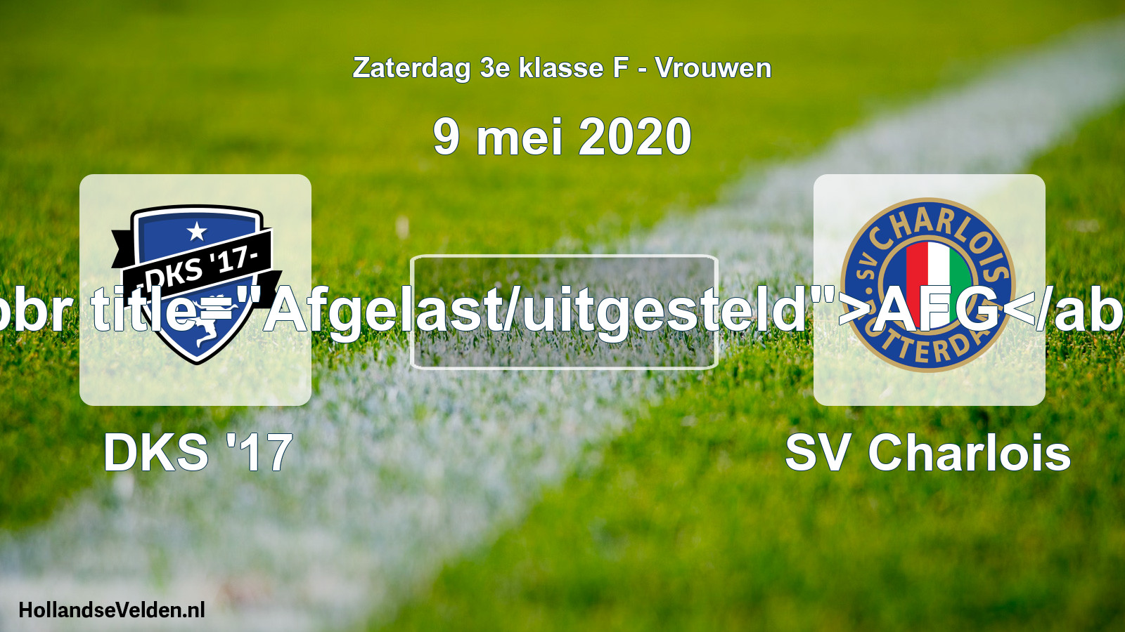 Scheduled Match: DKS '17 - SV Charlois (9 May 2020)