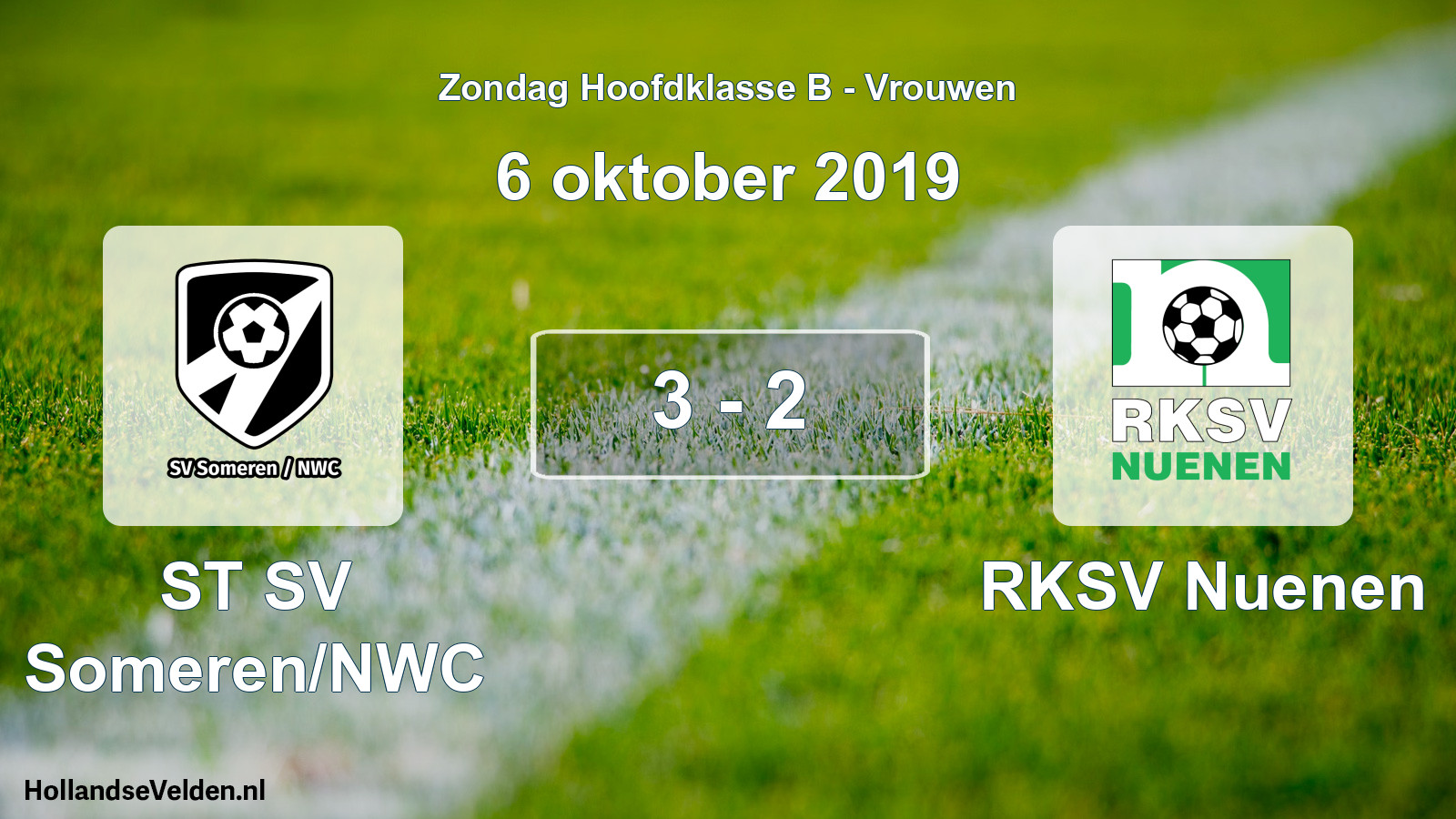 Total number of matches played: ST SV Someren/NWC - RKSV Nuenen 3 - 2 (6 October 2019)