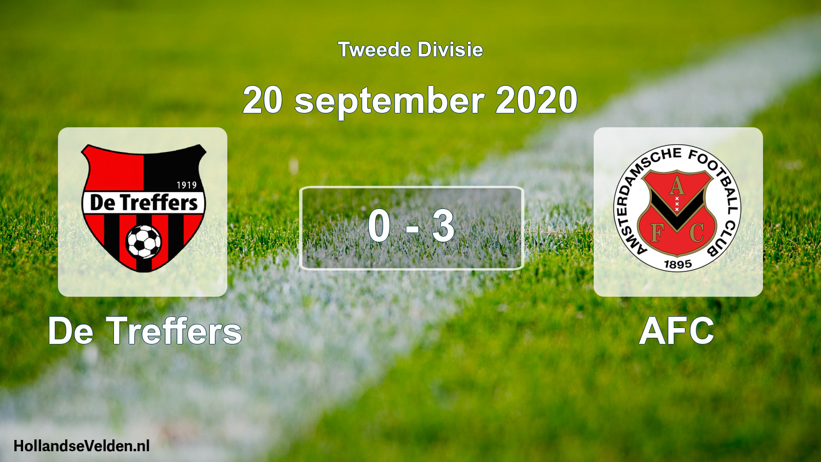 Total number of matches played: De Treffers - AFC 0 - 3 (20 September 2020)