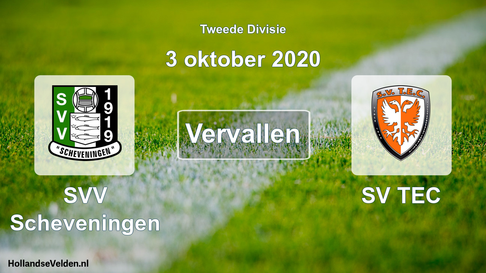 Scheduled Match: SVV Scheveningen - SV TEC (3 October 2020)
