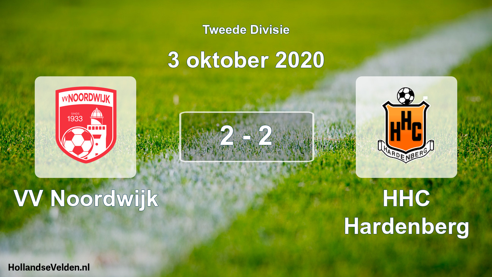 Total number of matches played: VV Noordwijk - HHC Hardenberg 2 - 2 (3 October 2020)