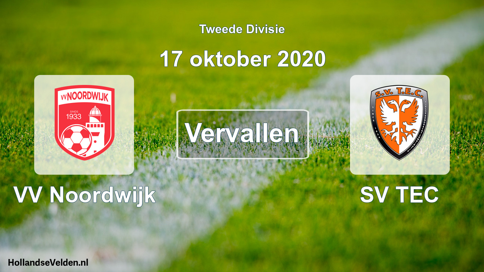 Scheduled Match: VV Noordwijk - SV TEC (17 October 2020)