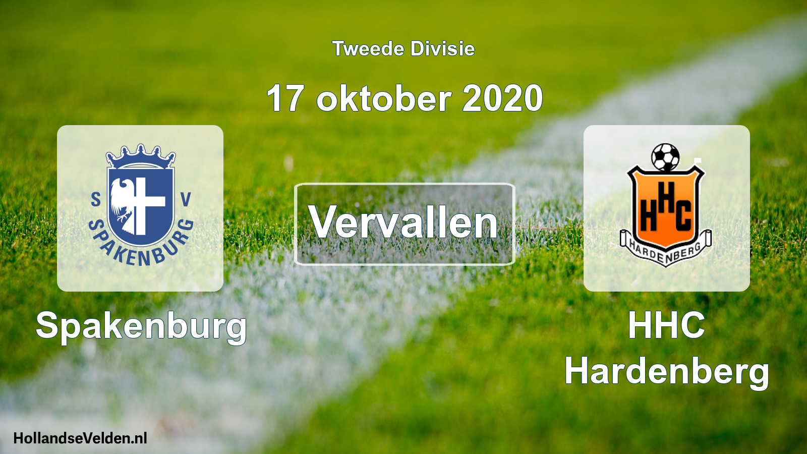 Scheduled Match: Spakenburg - HHC Hardenberg (17 October 2020)