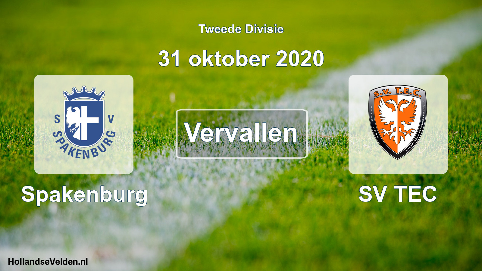 Scheduled Match: Spakenburg - SV TEC (31 October 2020)