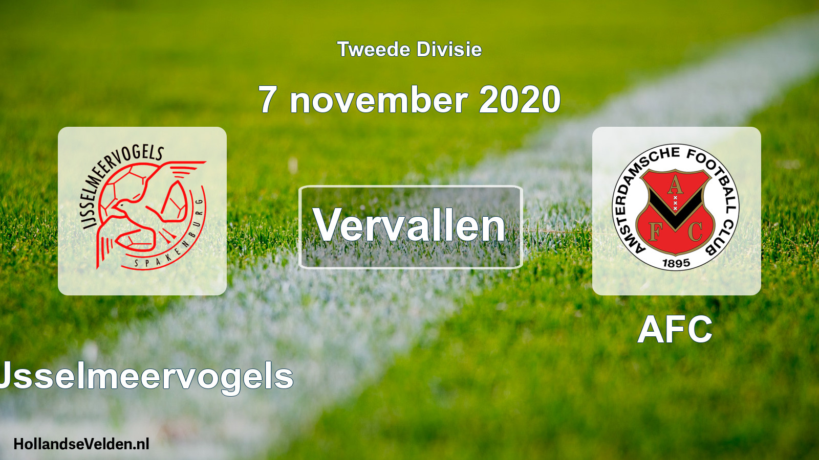 Scheduled Match: IJsselmeervogels - AFC (7 November 2020)