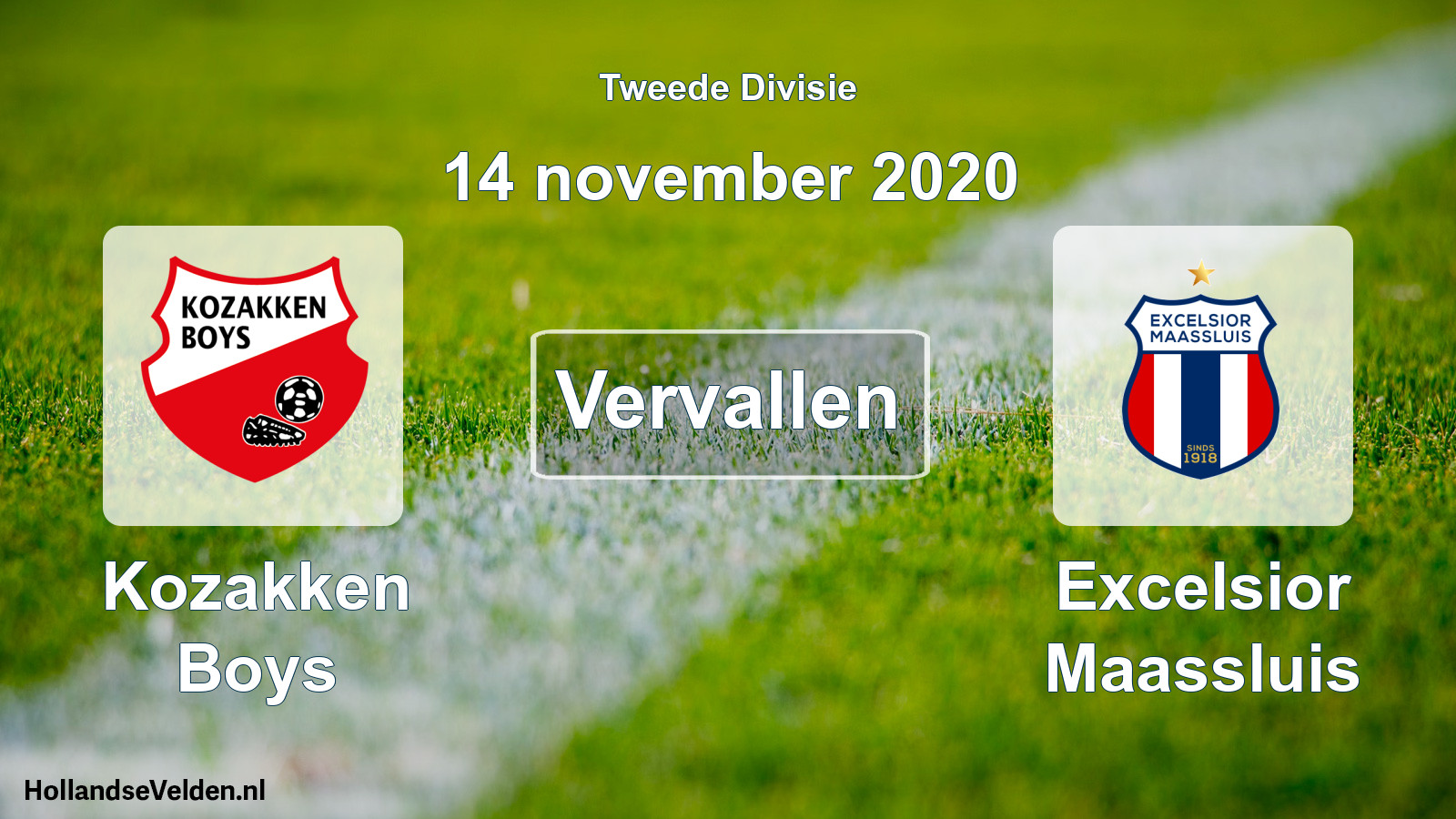 Scheduled Match: Kozakken Boys - Excelsior Maassluis (14 November 2020)