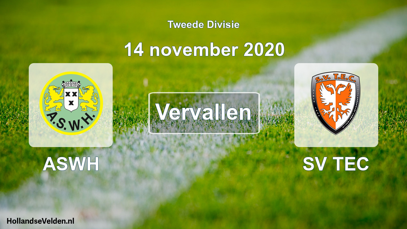 Scheduled Match: ASWH - SV TEC (14 November 2020)