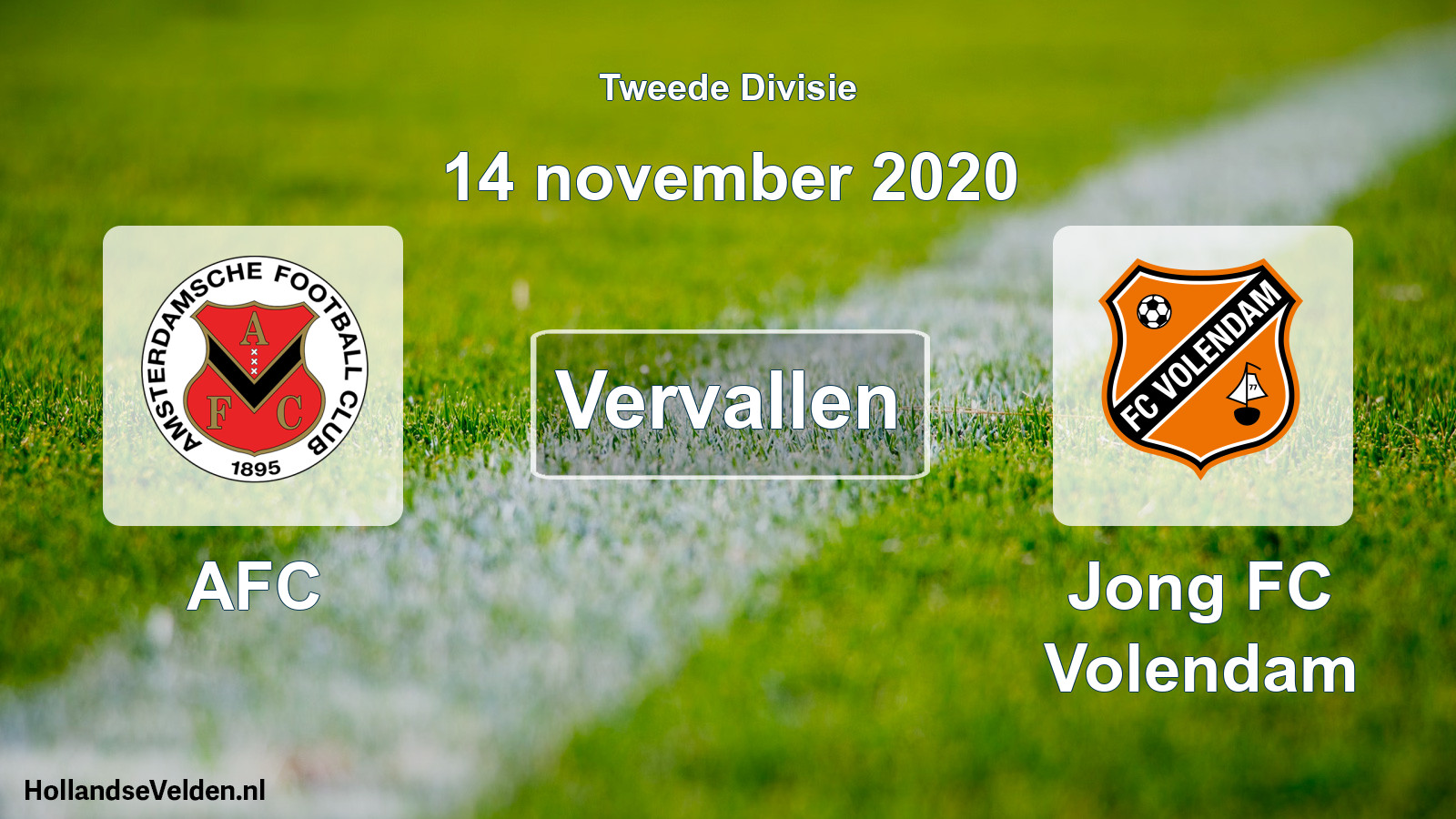 Scheduled Match: AFC - Jong FC Volendam (14 November 2020)