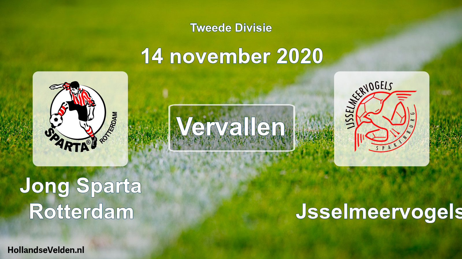 Scheduled Match: Jong Sparta Rotterdam - IJsselmeervogels (14 November 2020)