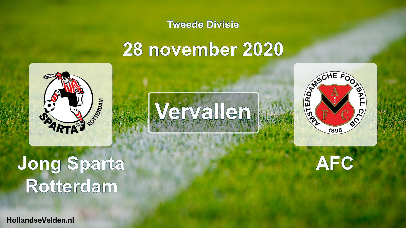 Scheduled Match: Jong Sparta Rotterdam - AFC (28 November 2020)