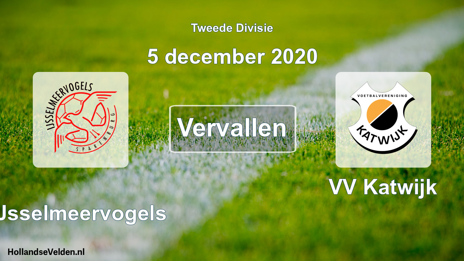 Scheduled Match: IJsselmeervogels - VV Katwijk (5 December 2020)