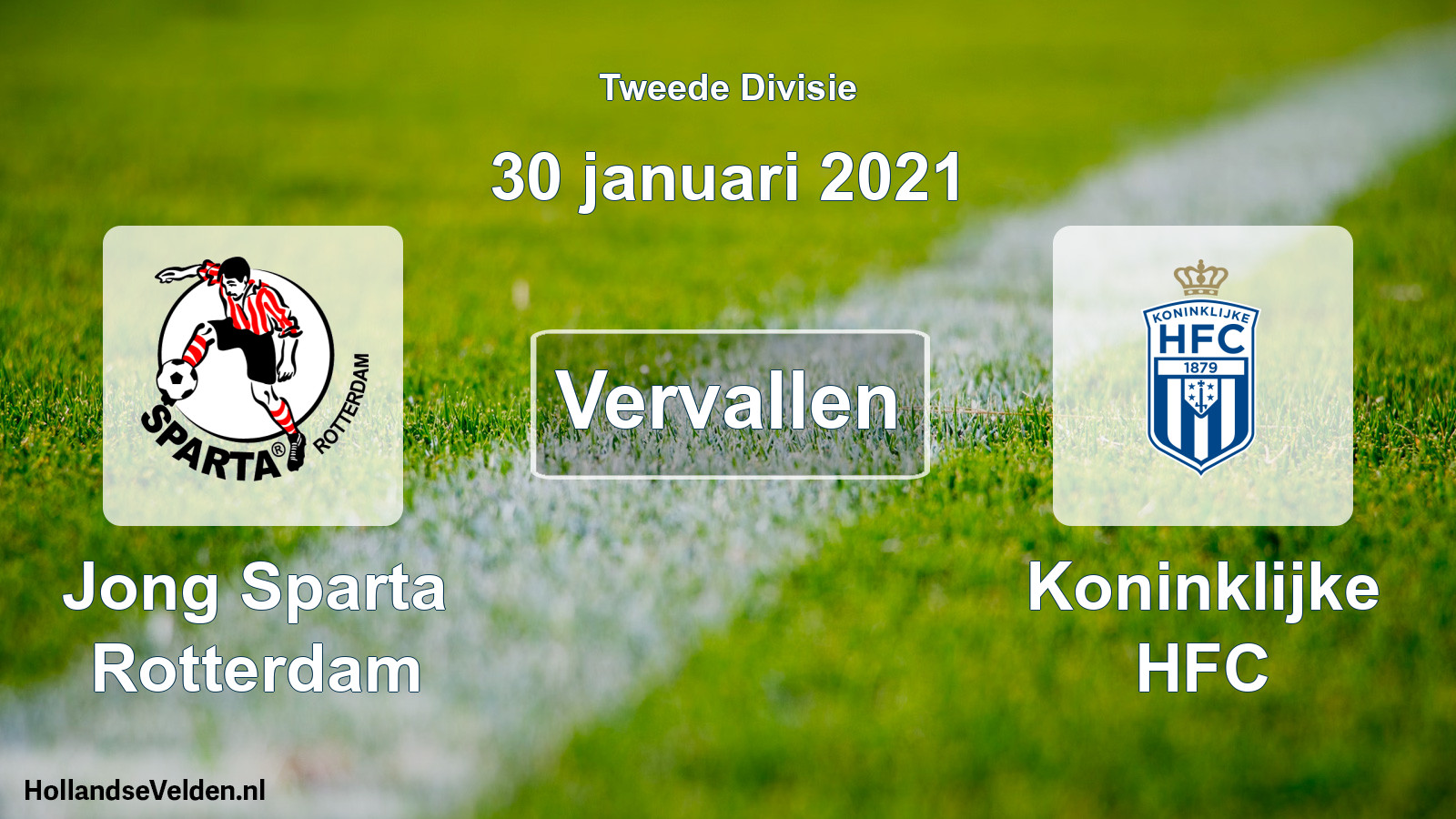 Scheduled Match: Jong Sparta Rotterdam - Koninklijke HFC (30 January 2021)