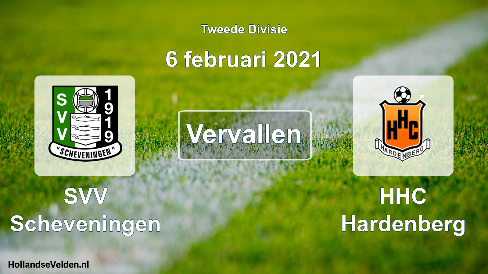 Scheduled Match: SVV Scheveningen - HHC Hardenberg (6 February 2021)