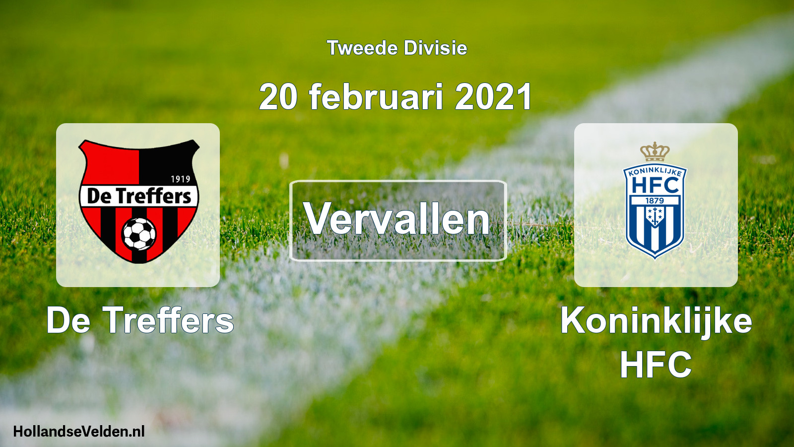 Scheduled Match: De Treffers - Koninklijke HFC (20 February 2021)