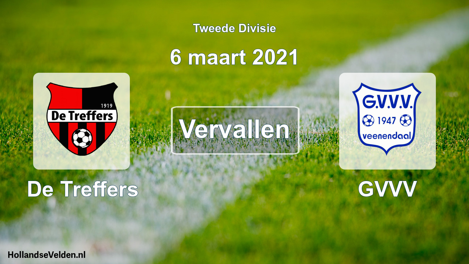 Scheduled Match: De Treffers - GVVV (6 March 2021)