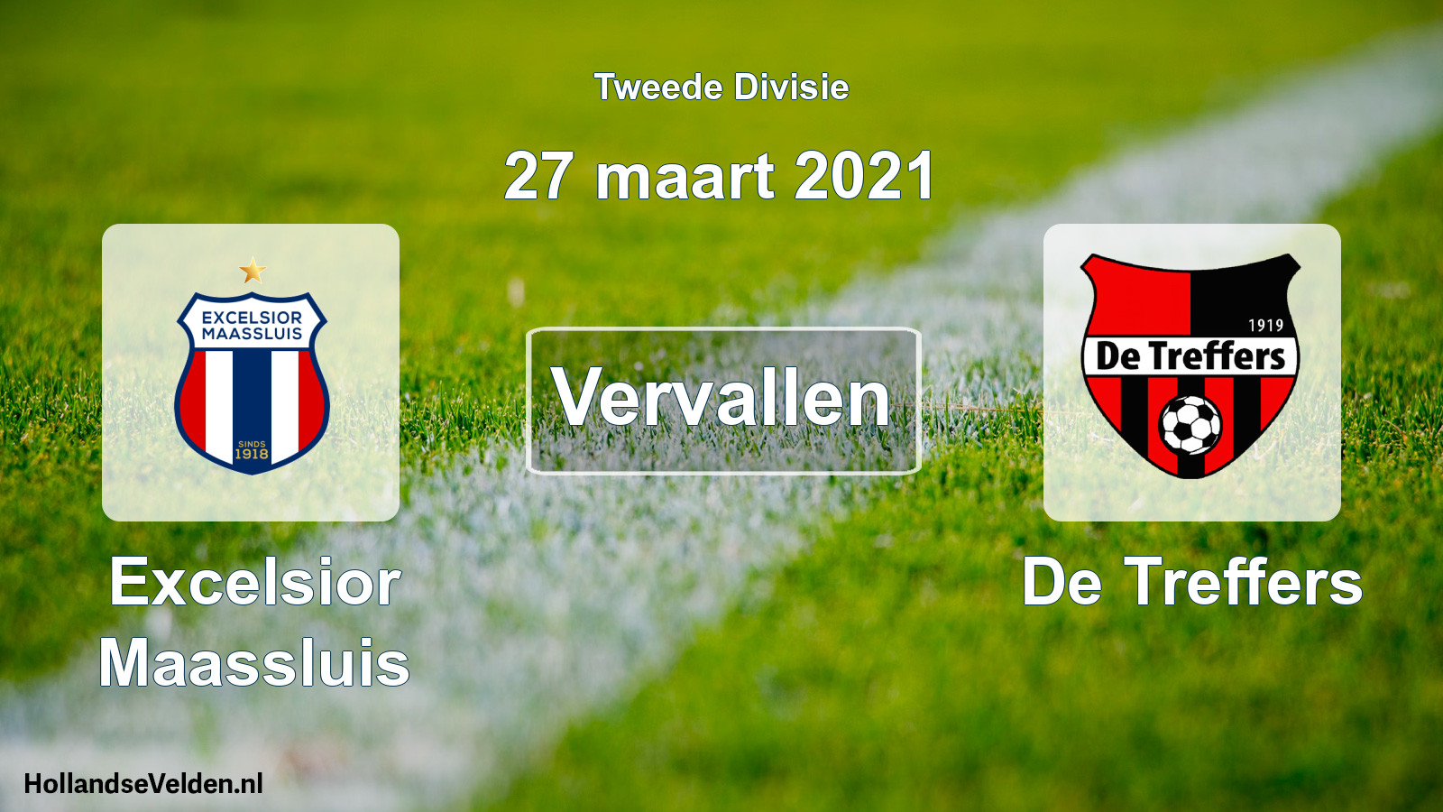 Scheduled Match: Excelsior Maassluis - De Treffers (27 March 2021)
