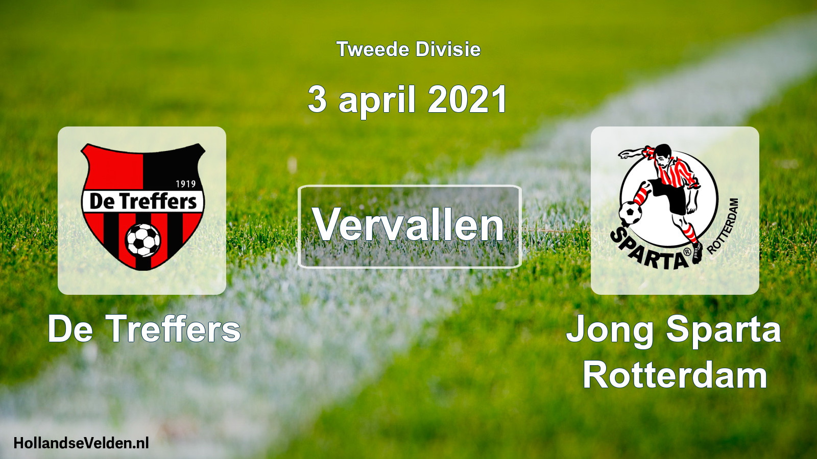 Scheduled Match: De Treffers - Jong Sparta Rotterdam (3 April 2021)