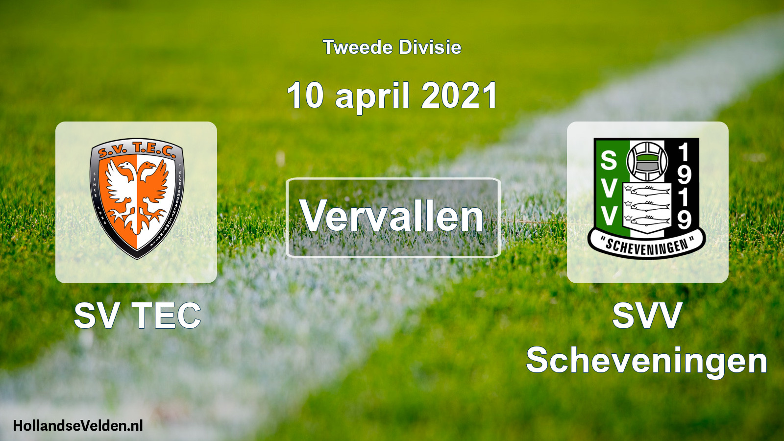 Scheduled Match: SV TEC - SVV Scheveningen (10 April 2021)