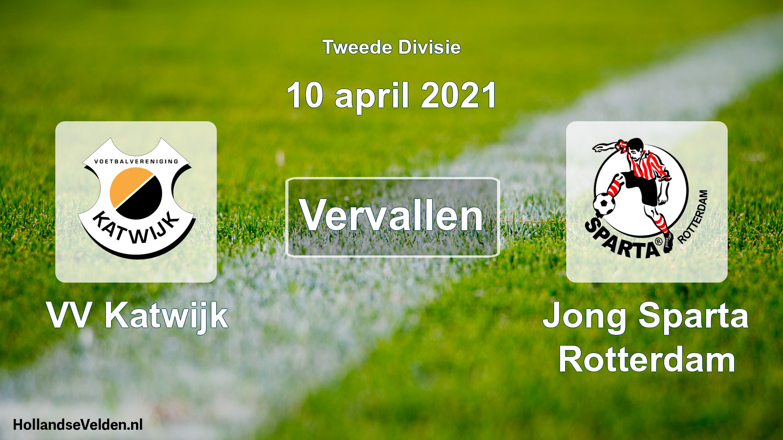 Scheduled Match: VV Katwijk - Jong Sparta Rotterdam (10 April 2021)