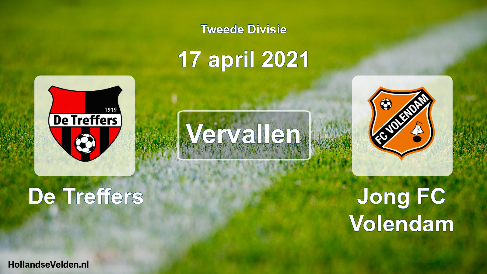Scheduled Match: De Treffers - Jong FC Volendam (17 April 2021)