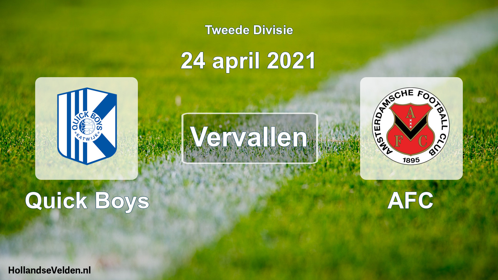 Scheduled Match: Quick Boys - AFC (24 April 2021)